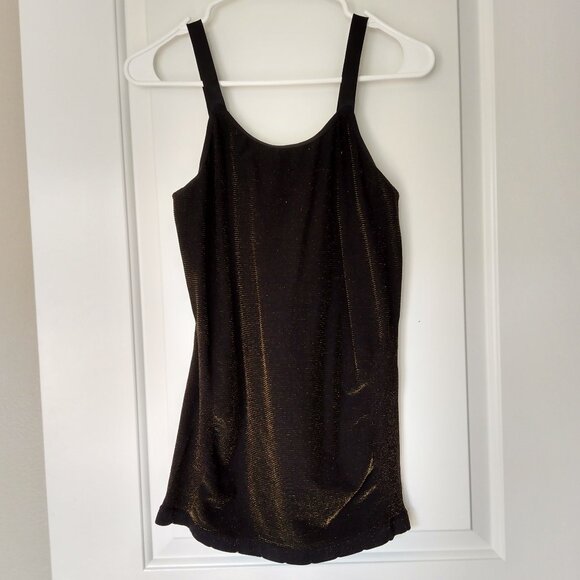Ultra Teeze One Size Stretchy Black Metallic Tank - Picture 1 of 5